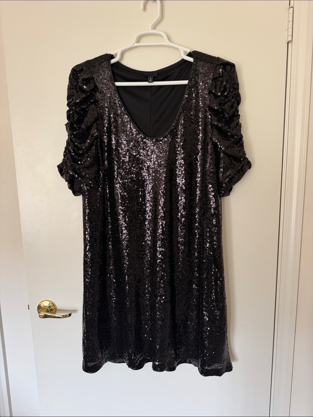 torrid Black Sequin V-Neck Mini Dress